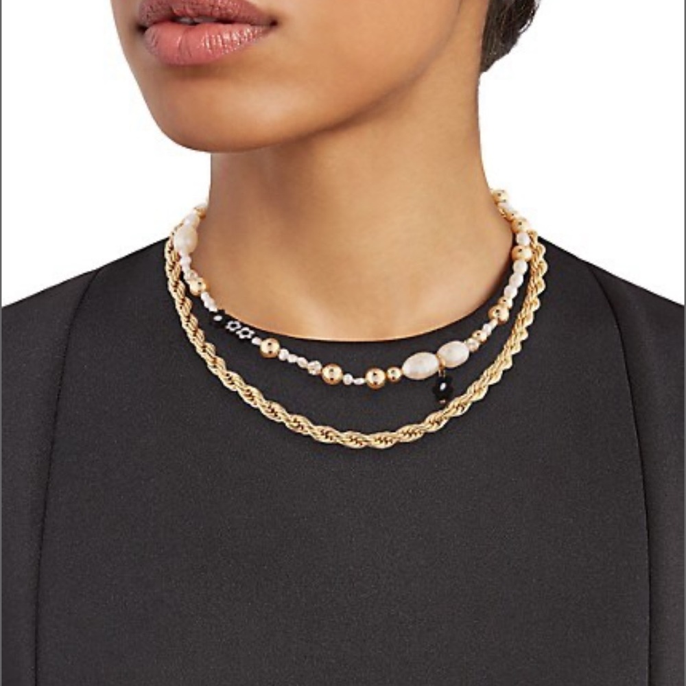 Dannijo Lucy 10K Gold-Plated & Multi-Stone Double-Strand Necklace NWT - Picture 3 of 16